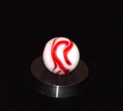 ⭐Vintage Alley🍒Cherry Red Inky🍒Toy Marble Size .656"=21/32"=16.5mm MINT⭐ - Image 1 of 4