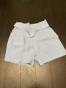 INC International Concepts Women Tie Waist Chambray Shorts Size M NWT Mid Rise - Picture 1 of 5