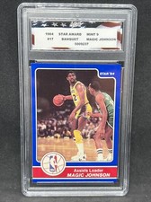 1984 Magic Johnson STAR ASSISTS LEADER AWARD BANQUET #17 AGC Mint 9