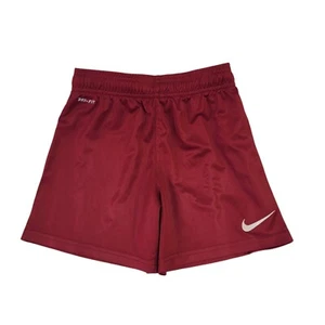 Nike Dri-Fit Red No Pockets Sports Shorts Uk Boys Size Small W23 J492 - Picture 1 of 5