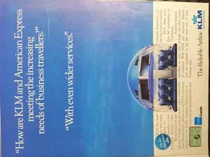 KLM print ad cut from a 1991 Magazine - Picture 1 of 1