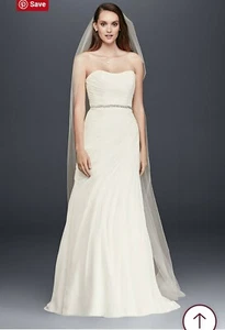 Nwt davids bridal wedding dress size 10 no belt - Picture 1 of 2