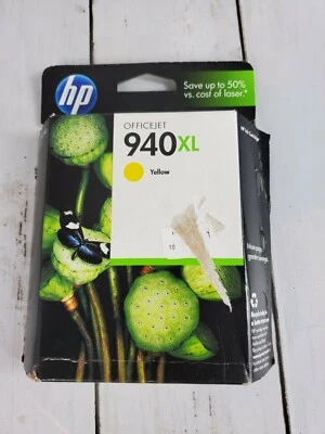 Genuine HP 940XL Yellow Ink Cartridge New Sealed Box Expired Feb 2013 - Image 1 of 4