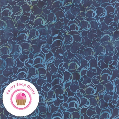 Moda SPLENDOR BATIKS 4354 22 Blue Navy Tonal HOLLY TAYLOR Quilt Fabric - Image 1 of 4