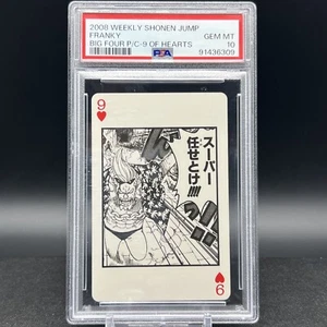 Tarjeta de juego Franky 9 of Hearts PSA 10 One Piece 2008 Shonen Jump - Imagen 1 de 2