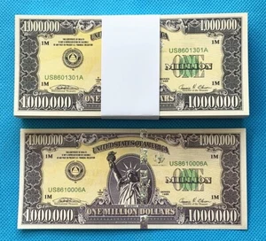 100 Pieces The Statue of Liberty Banknote 1 Million Dollars Bills US Collection - Picture 1 of 9