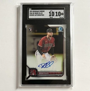 Drew Ellis 2022 Bowman Chrome #CRA-DE Rookie Auto SGC 10 Diamondbacks Giants MLB - Picture 1 of 4