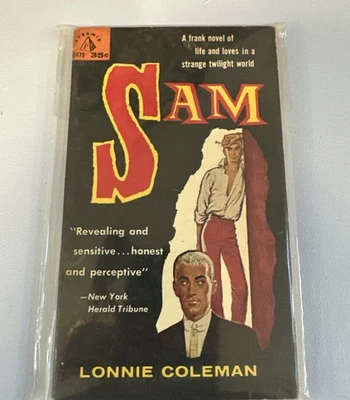 SAM 1960 LONNIE COLEMAN FIRST PRINT VINTAGE PYRAMID PULP NOVEL GAY INTEREST RARE - Image 1 of 3