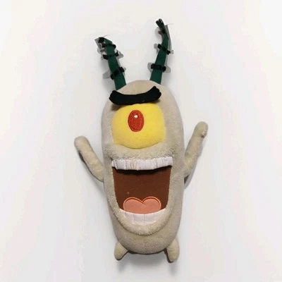Rare vintage 2005 Spongebob Square Pants Plankton 9" Plush Fabric Stuffed Animal - Image 1 of 3