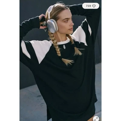 Free People FP Movimiento VESTIDO DEPORTIVO PATRIMONIO Mameluco Sudadera Negro M NUEVO CON ETIQUETAS $128 Foto 1 de 4