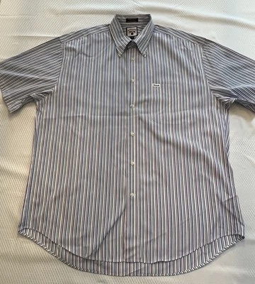 Рубашка Faconnable мужская размер XL синяя в полоску 100% хлопок в полоску - Изображение 1 из 4