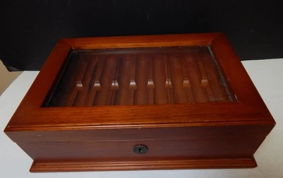 18 Soporte para Pluma Estilográfica Lujo Madera Caja de Exhibición Estuche Organizador Coleccionista Almacenamiento Foto 1 de 4