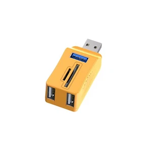 USB3.0 HUB 5 Porte TF Micro SD Lettore Di Schede MMC Cavo USB Splitter Estendi L - Foto 1 di 16