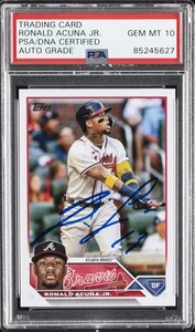 2023 TRADING CARD RONALD ACUNA JR PSA DNA 10 - Picture 1 of 2