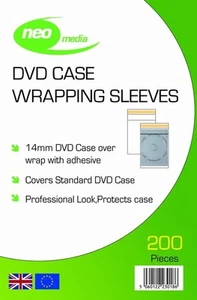 200 x 14mm DVD Etui Okłady Plastikowe rękawy Zamykane Wysoka jakość - Zdjęcie 1 z 1