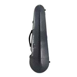 4/4 full size Durable Fiberglass Triangular Violin Case with Hygrometer Black - Picture 1 of 12