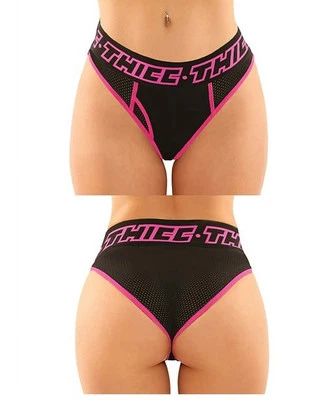 FANTASY LINGERIE-Vibes THICC 2 Pack Mesh Boyfriend Brief & Thong | QUEEN SIZE | - Image 1 of 4