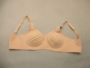 Eveline&Bobby Size S Womens Beige Lined Wireless Back Closure Bralette Bra 10L - Picture 1 of 8