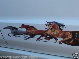 Calcomanías de pony a rayas de llama calcomanía ajuste remolque Mustang cámper - Imagen 1 de 4