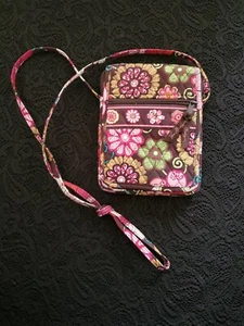 NWOT Vera Bradley Mod Floral Pink Bag Unused Brown Pink Floral - Picture 1 of 4
