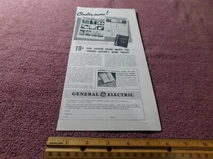 Anuncio impreso original vintage educativo de General Electric de revista 1937 - Imagen 1 de 2