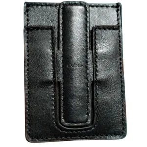 LODIS Adhesive Tech Card Case Phone Stand Black Leather RFID Protection (2) New - Picture 1 of 11