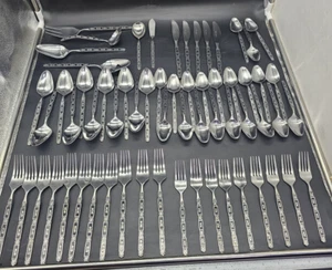 Stanley Roberts Flatware SRB37 (63) Piece Lot Used MCM Spoons Forks - Picture 1 of 18
