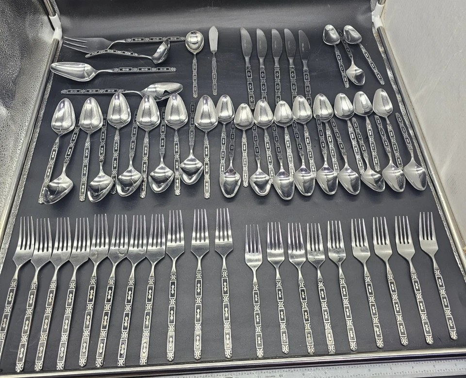 Lote de cubiertos Stanley Roberts SRB37 (63) piezas usadas MCM cucharas horquillas  Foto 1 de 4