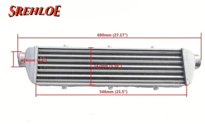 27 «УНИВЕРСАЛЬНЫЙ АЛЮМИНИЕВЫЙ ИНТЕРКУЛЕР FMIC TURBO ПЕРЕДНЕЕ КРЕПЛЕНИЕ 2,25» в/выход  - Изображение 1 из 4