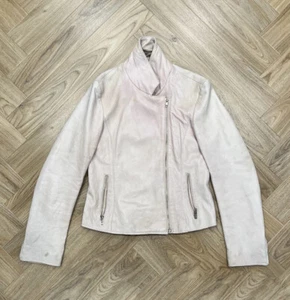 Vintage Ice B Iceberg Salmon Pink Leather Jacket Women’s M - Picture 1 of 12