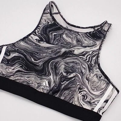 Sujetador deportivo Adidas para mujer L Hyperglam AEROREADY entrenamiento soporte ligero mármol Foto 1 de 4