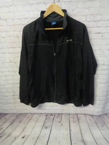 ! Reebok Jacket Windbreaker Men's Black Full Zip Size L Large - Picture 1 of 6