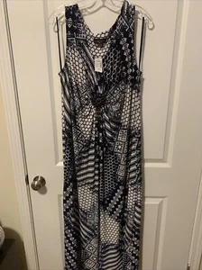 R&M Richards Sleeveless V Neck Long Dress Womens Size 16 NWT - Picture 1 of 11
