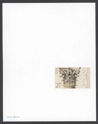 2008 US Scott #UX534 27c Corinthian Column From Capitol Building Reply Card Mint - Image 1 of 2