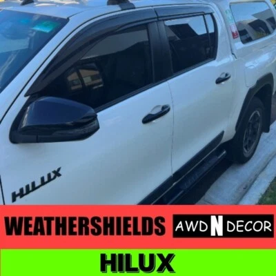 Parasoles de ventana de lujo para Toyota Hilux 2015-2022 doble cabina tintados Foto 1 de 4