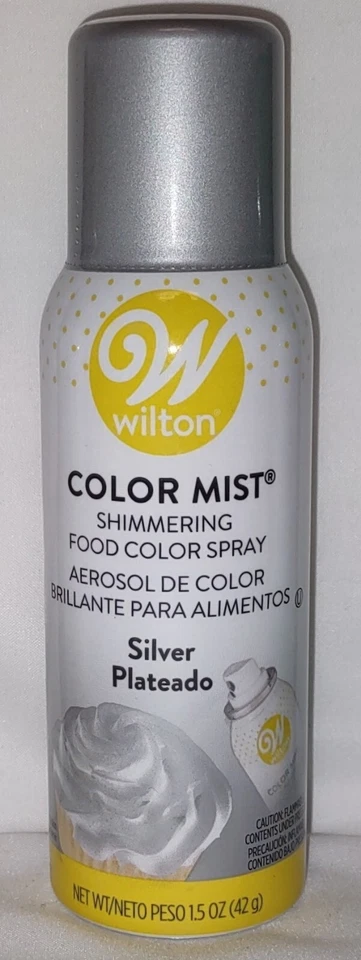 Spray colorante alimentario Wilton Color Mist plateado nuevo sellado Foto 1 de 1