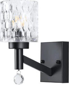 Bathroom Light Fixture Modern 1 Light Matte Black Vanity Light Industrial Wall - Picture 1 of 7