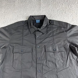 NEW Propper Shirt Mens Large Black Tactical Ripstop Duty Button Up Uniform F5336 - Picture 1 of 9