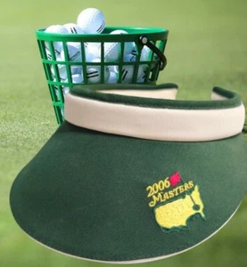 2006 Masters Green & White Visor Magnolia Lane Sun Shade Hat - Picture 1 of 2