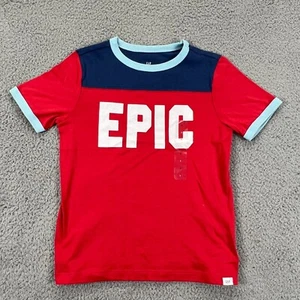 Gap Boys Red Blue Short Sleeve Crew Neck Pullover T Shirt Size Small - Picture 1 of 6