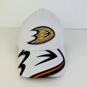 Anaheim Ducks Reebok Face-Off NHL Hockey White Fitted Hat Cap Men’s Size L/XL - Picture 1 of 7