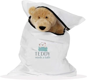 ¡Nuevo peluche necesita un baño! Bolsa grande de lavadora y secadora de 20""x30"" para animales de peluche - Imagen 1 de 9