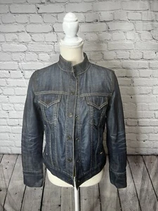 GAP Denim Trucker Jacke Damen Small Snap Front Langarm Cropped Baumwolle Blau - Bild 1 von 15