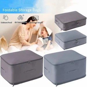 Ultra Space Saving Self Compression Organizer Bedroom Clothes Storage Bag Zipped - Picture 1 of 27