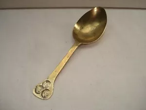 Cuillère XVIIIe en Laiton à Motifs de Coeurs - Imagen 1 de 11