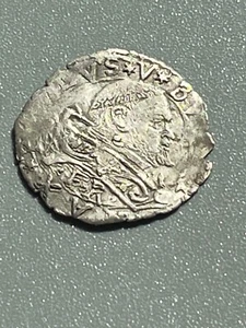 Papal State Paul V 1605-1621. Silver Mezzo Grosso. Ferrara. Rare Weight 0.58 gr - Picture 1 of 4