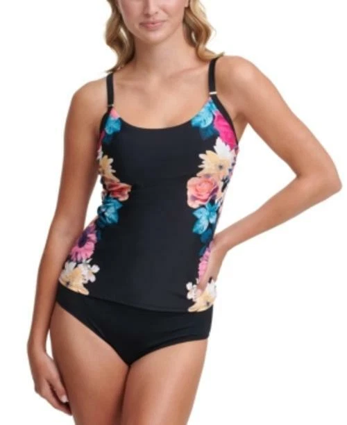 Camiseta tankini sobre el hombro Calvin Klein para mujer talla grande Foto 1 de 1