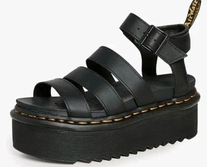 Dr. Martin Blaire Quad Fisherman Plateau-Sandalen schwarz Größe 7 - Bild 1 von 9