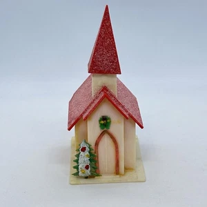 Vintage MCM Kunststoff Kirche Made in Hong Kong 4,75 cm groß S K Nr. 667 *LESEN* - Bild 1 von 11