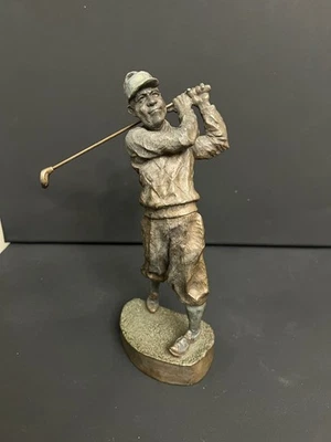 RARE VINTAGE Mark Hopkins Bronze Golfer Numbered 556/950 - Image 1 of 4